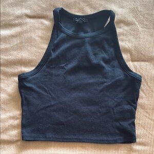 Black Sleeveless Crop Top